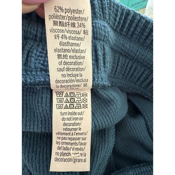 Victorias Secret Womens Shorts Medium Blue Sweat Drawstring Casual Lounge Pocket - Picture 9 of 9